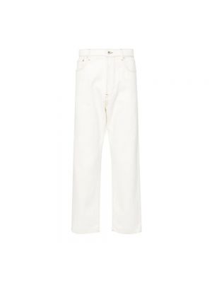 Haftowane proste jeansy Kenzo białe