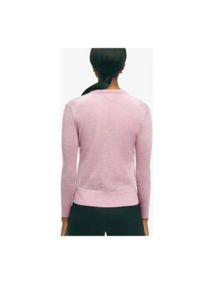 Cárdigan de lana de lana merino Brooks Brothers rosa