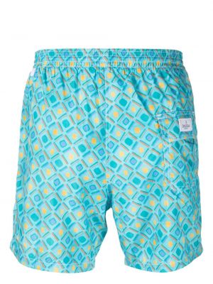 Shorts à imprimé à motif géométrique Barba bleu
