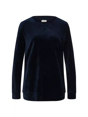 Велюровый пуловер Hanro синий