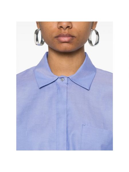 Camisa de algodón Max Mara azul