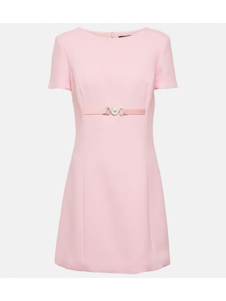 Mini vestido de crepé Versace rosa