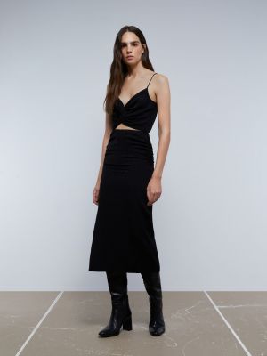 Midi φούστα με μοτίβο αστέρια Scalpers μαύρο