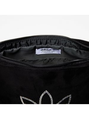 Τσάντα ώμου σουέτ Adidas Originals μαύρο