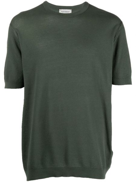 T-shirt di cotone John Smedley verde