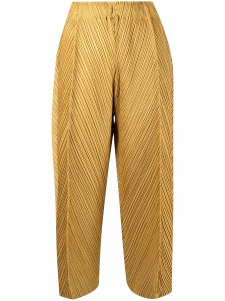 Pantalones plisados Pleats Please Issey Miyake amarillo