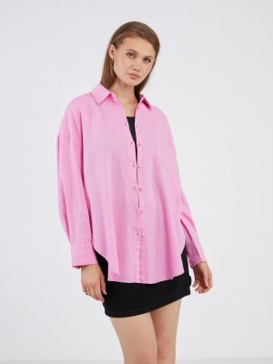 Lanena srajca Only roza