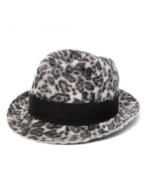 Plstěná čiapka s leopardím vzorom Borsalino