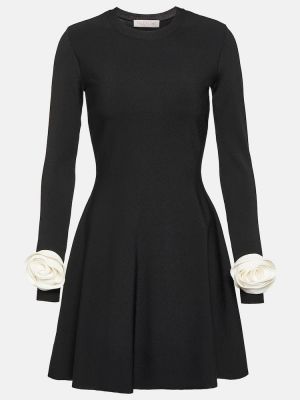 Mini robe à fleurs Valentino noir