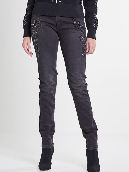 Jeansy skinny slim fit Versace Jeans czarne