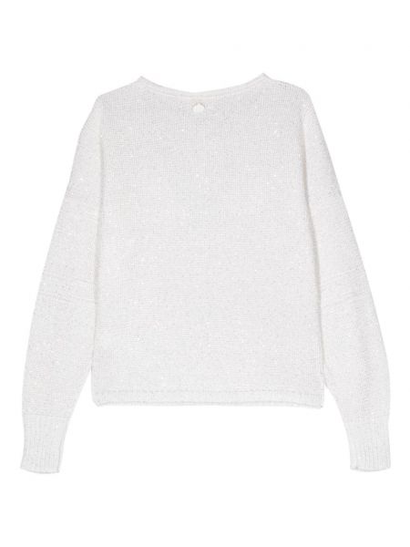 Sweter z cekinami Genny biały