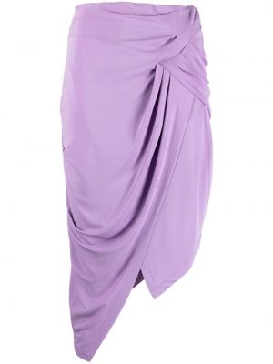 Viskózové midi sukně s vysokým pasem Iro - nachový