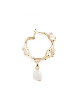 Boucles d'oreilles avec perles à boucle Ami Paris doré