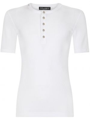 Тениска с копчета Dolce & Gabbana бяло