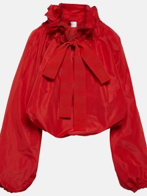 Блуза с волани Patou червено