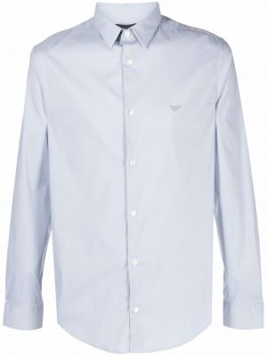 Broderet skjorte Emporio Armani blå