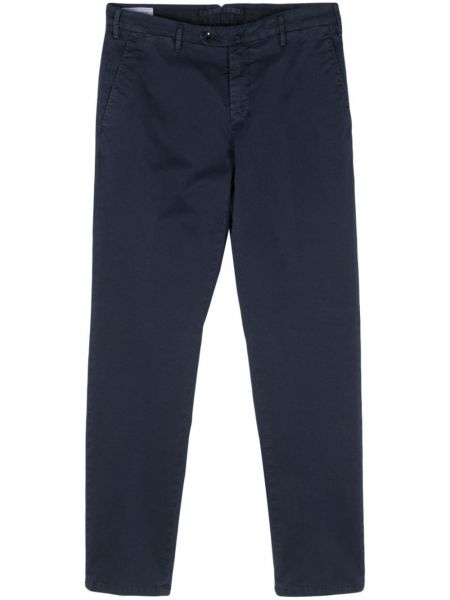 Pantaloni chino din bumbac Luigi Bianchi Mantova albastru