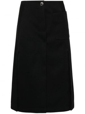 Plisované midi sukně Lanvin Černé