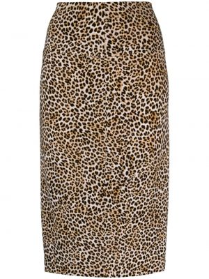 Puzdrová sukňa s potlačou s leopardím vzorom Norma Kamali