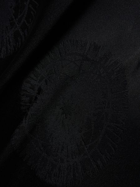 Satenska obleka iz žakarda s čipko Coperni črna