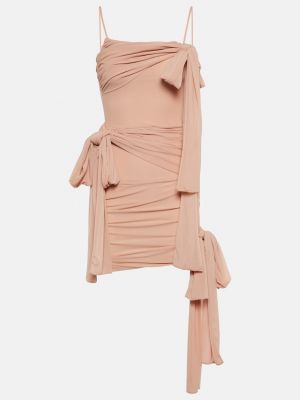 Мини-платье из джерси со сборками Blumarine розовый