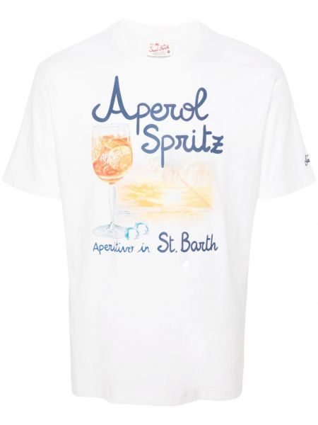 Pamučna majica s printom Mc2 Saint Barth bijela