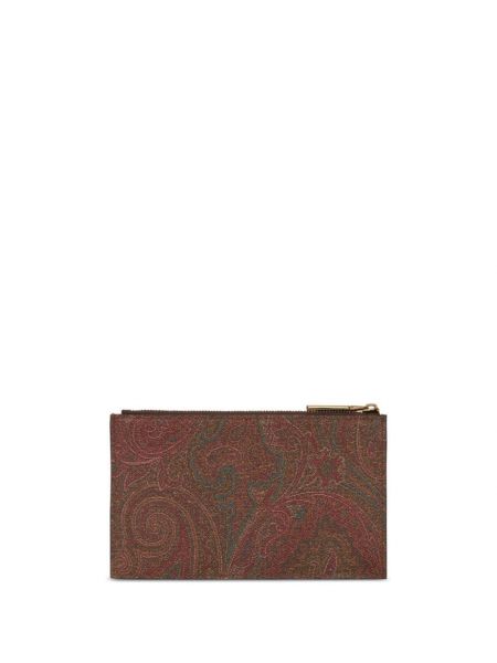 Raštuotas medvilninis piniginė su paisley raštu Etro ruda