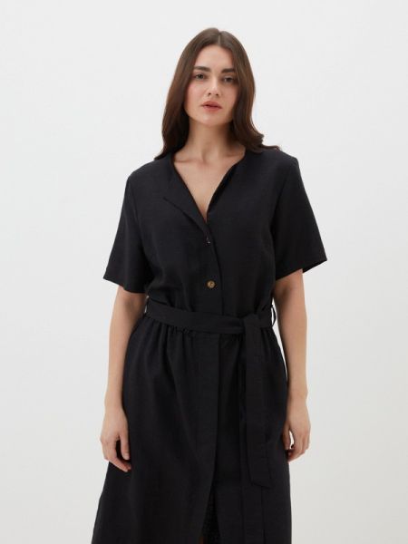 Платье-рубашка Fabretti черное