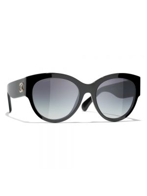 Czarne okulary przeciwsłoneczne Chanel