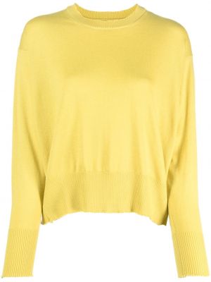Sweter wełniany Patrizia Pepe żółty