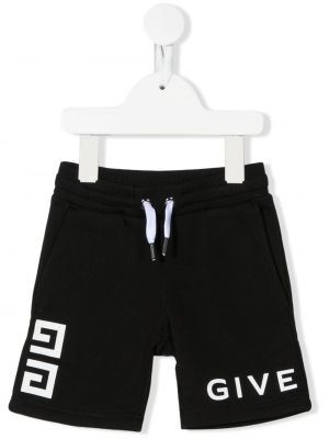 Trykt shorts for jenter Givenchy Kids svart