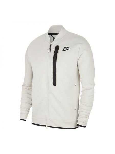 Флисовая куртка с воротником стойка с длинным рукавом Nike белая