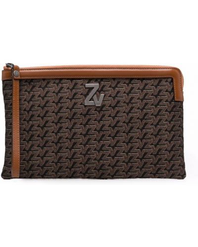Bolso clutch con cremallera Zadig&voltaire marrón