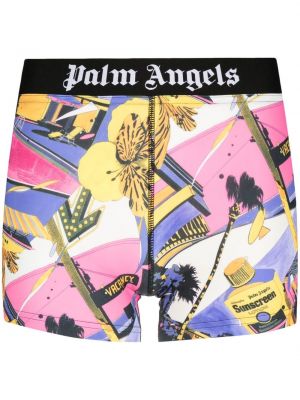Shorts di jeans Palm Angels nero