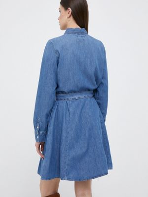 Mini šaty Tommy Hilfiger modré