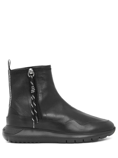Черные кожаные ботинки Hogan