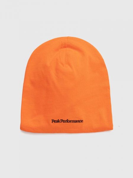 Хлопковая шапка Peak Performance оранжевая
