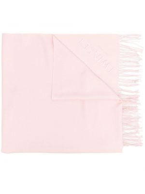 Frynser brodert skjerf Twinset rosa