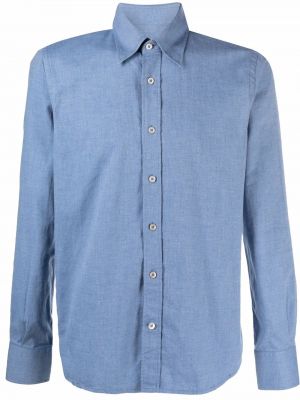 Camisa manga larga Canali azul