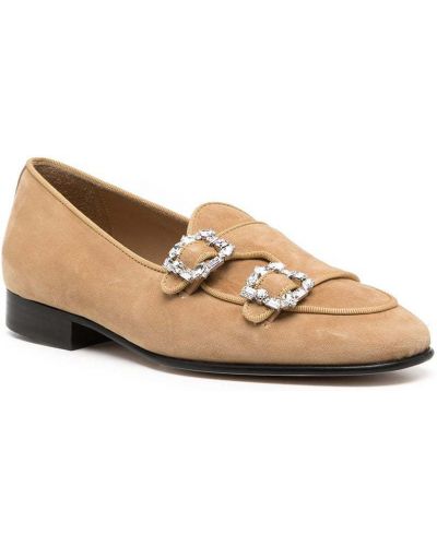 Kristallidega lukuga loafer-kingad Edhen Milano pruun