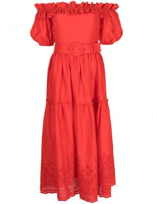 Červené šaty ke kolenům Rebecca Vallance