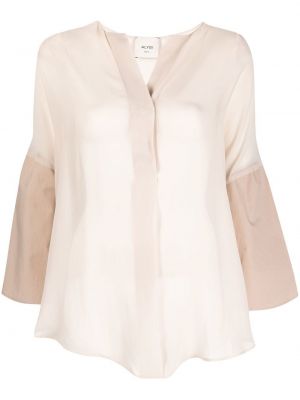Блуза с v-образно деколте Alysi бежово