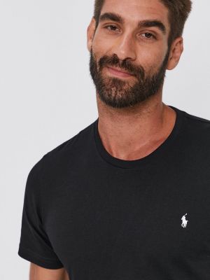 Pamučna polo majica Polo Ralph Lauren crna