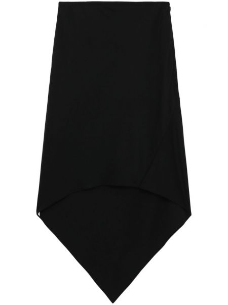 Černé asymetrické midi sukně Helmut Lang