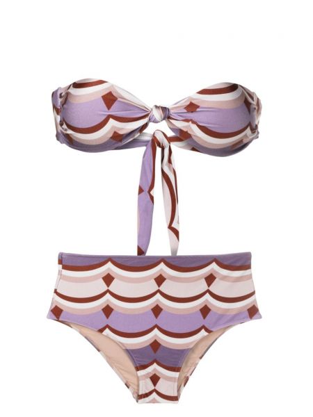 Bikini à imprimé Adriana Degreas violet