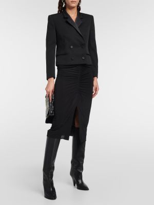 Volnena ukrojena obleka Isabel Marant črna