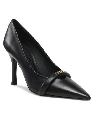 Полуотворени обувки с ток Furla черно