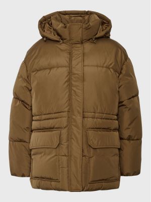 Pernata jakna oversized Na-kd smeđa