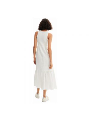 Sukienka midi bez rękawów Desigual biała