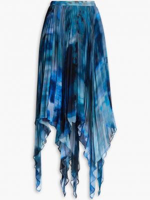 Плиссированная шифоновая длинная юбка с эффектом тай-дай Altuzarra